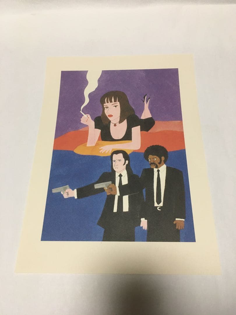 【貴重】和田誠 ／ 額装：パルプフィクション 直筆サイン入 +ミニポスター3枚付