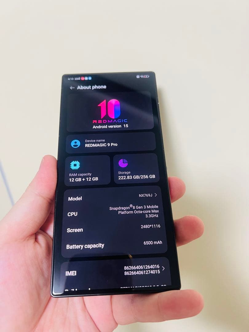 REDMAGIC 9 Pro 256GB Sleet NX769J 白ロム