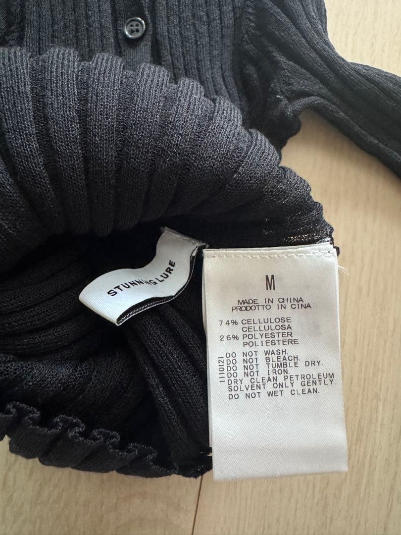 新品　STUNNING LURE ｒワイドリブポロニット