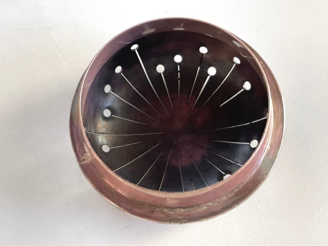 陶芸家　西岡小十　絵唐津　面取　香炉　唐津焼　古唐津　織部　香爐　共箱　純銀