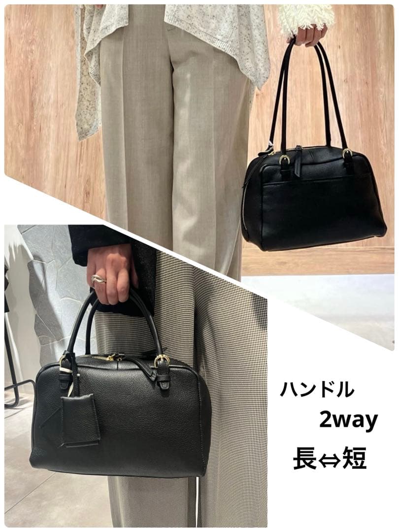 【新品】story. スイッチハンドル ボストンバッグ 牛革 2wayハンドル