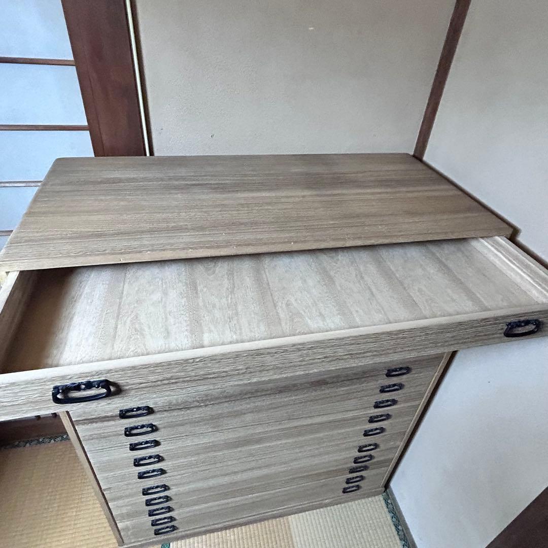 高級 桐箪笥 浅引き15段 幅98cm 帯 着物 書画収納