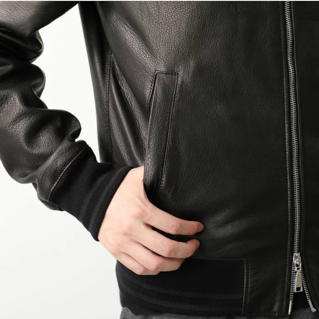 未使用TAGLIATORE タリアトーレ /定価18万 羊革 48 M〜L黒