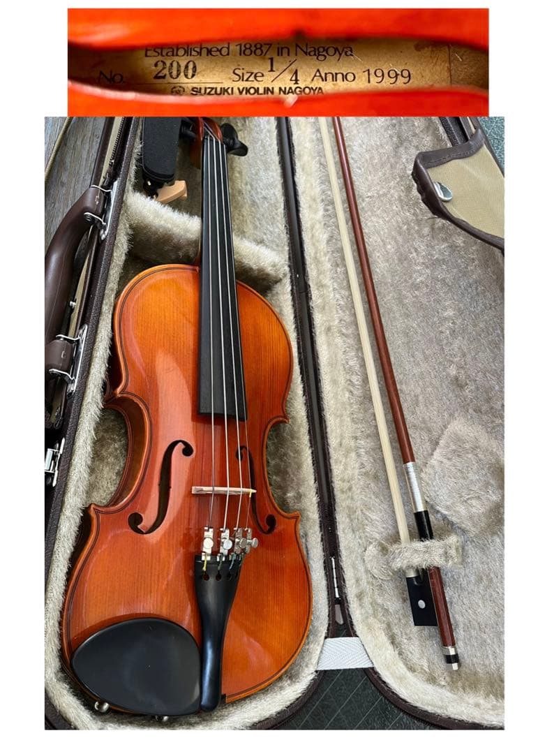 値下げ・スズキ バイオリン 1/4 N.200 良音
