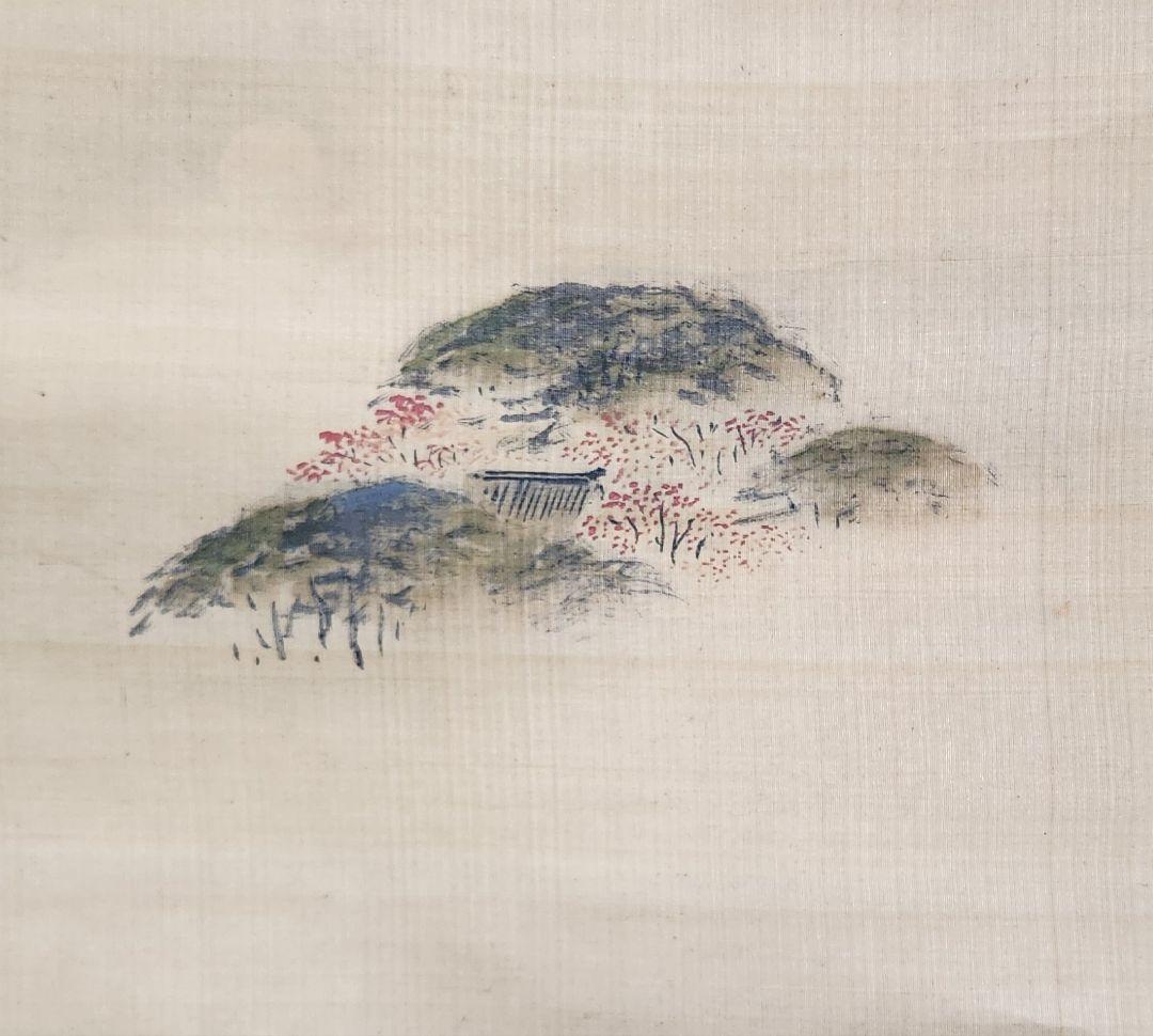 【近江八景図 双幅】狩野友甫宴信 1009 滋賀 掛け軸 肉筆 江戸狩野