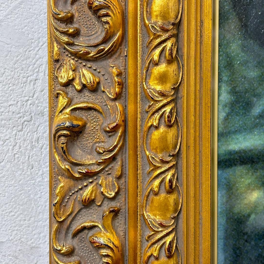 ルノワール 「田舎のダンス」複製画 シルクスクリーン　特大額付き