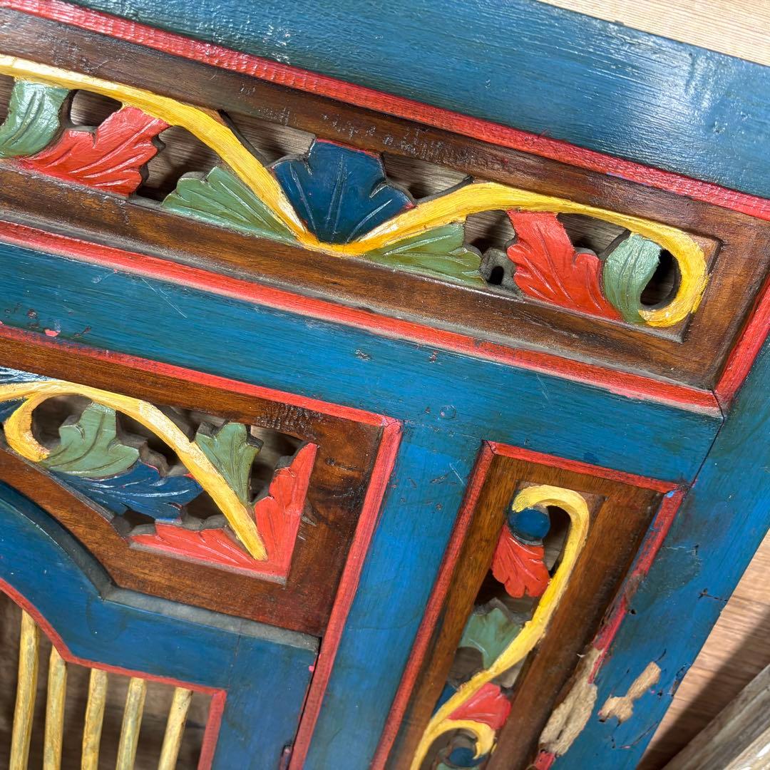 アンティークビンテージ年代物壁掛けパネル80×90木製インテリアウォールパネル