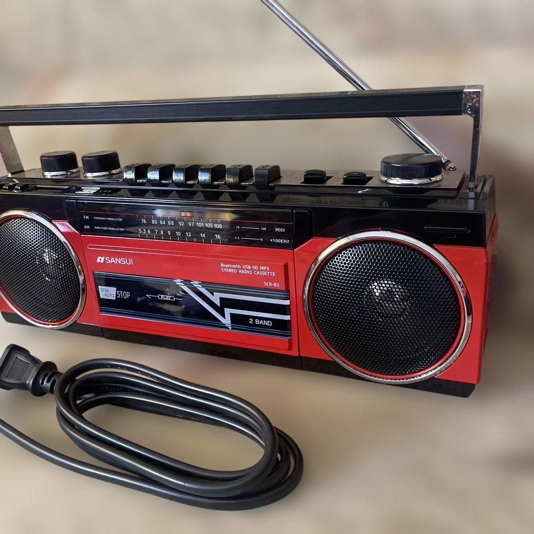 SANSUI Bluetooth 搭載 カセットテープ プレイヤー SCR-B2