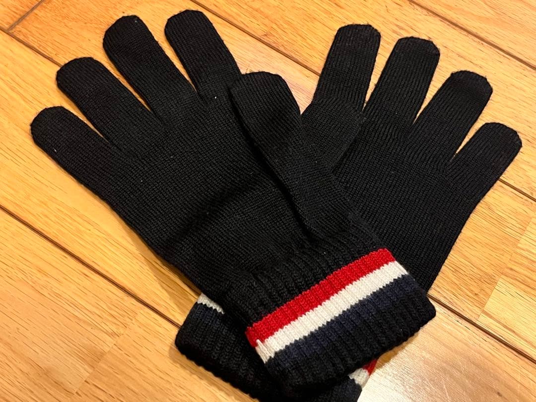 美品★MONCLER モンクレール 手袋★Lサイズ★ 黒色★
