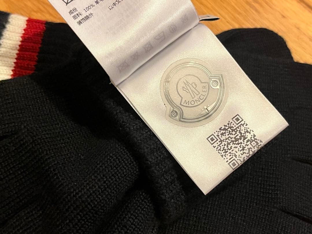 美品★MONCLER モンクレール 手袋★Lサイズ★ 黒色★