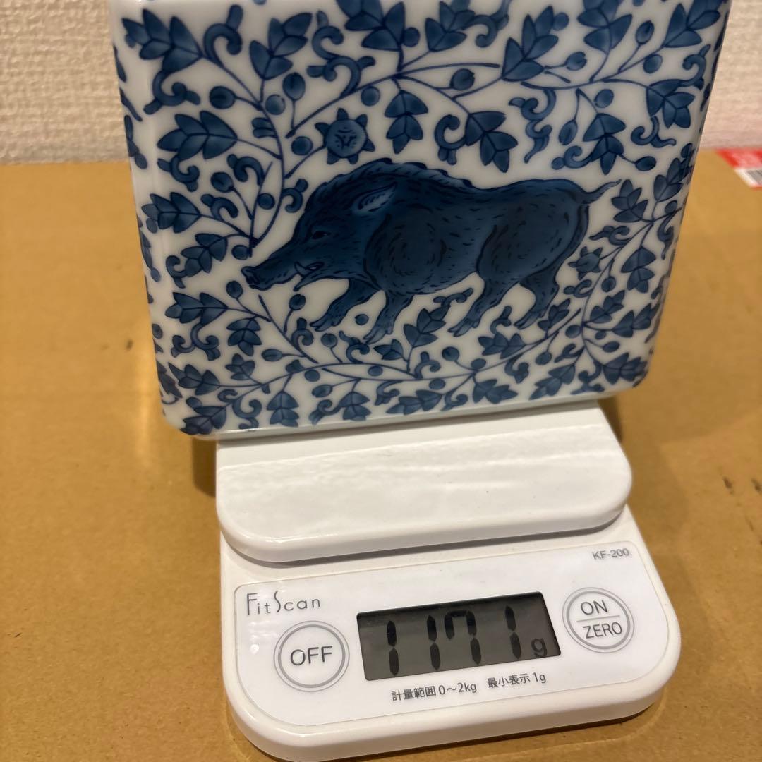 サントリーピュアモルトウイスキー　山崎12年 有田焼 染付牡丹唐草亥絵 未開封