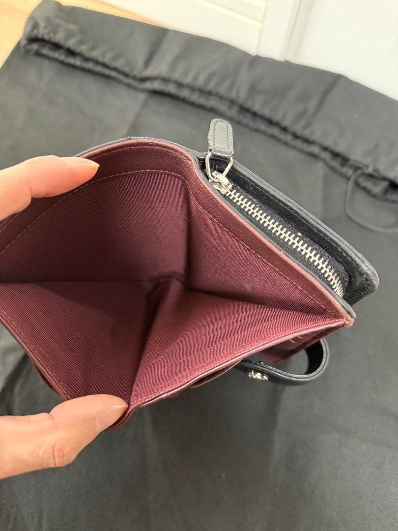 【CHANEL】キルティング ブラック 二つ折り財布