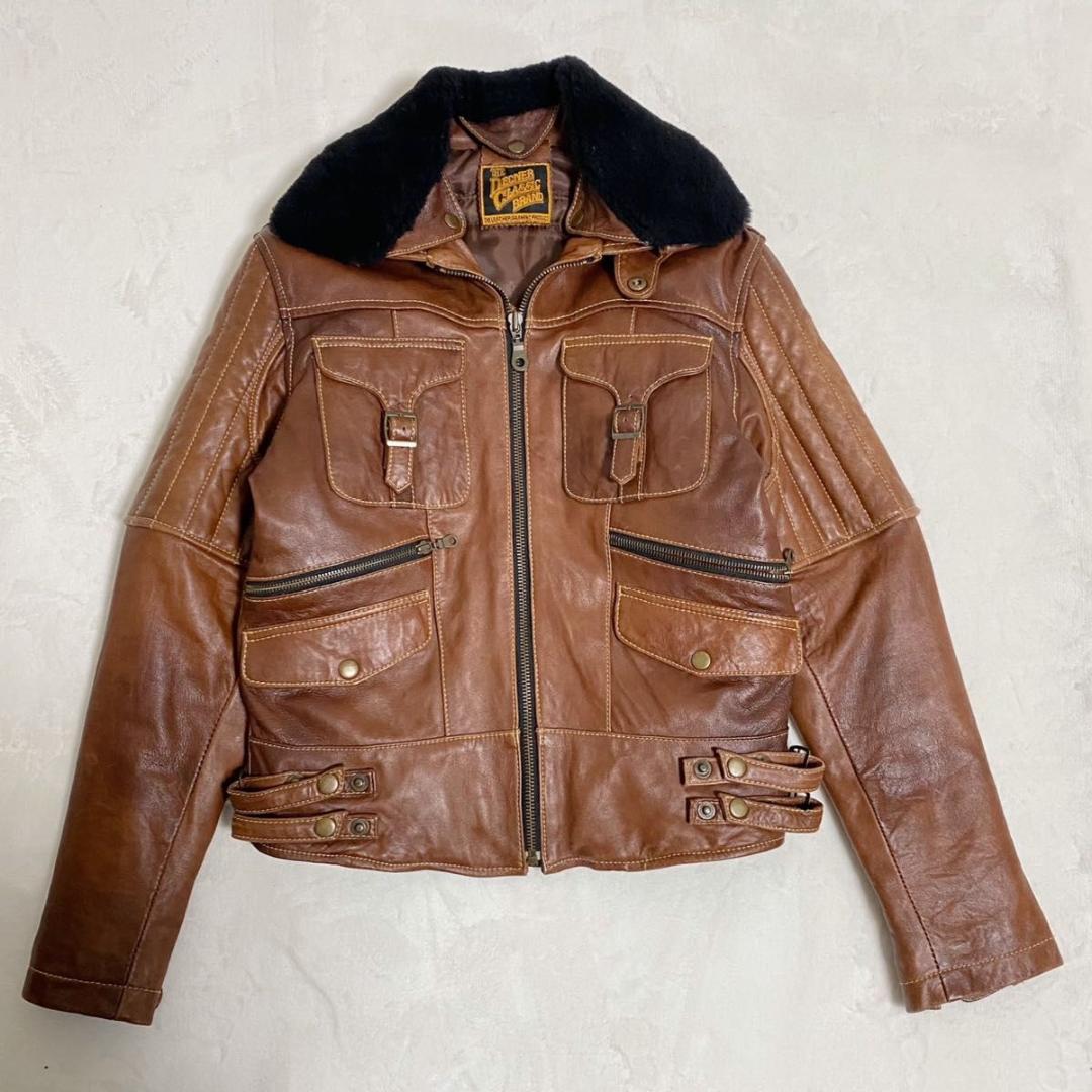 DEGNER デグナー レザージャケット ライダース 本革ヴィンテージ　襟ボア