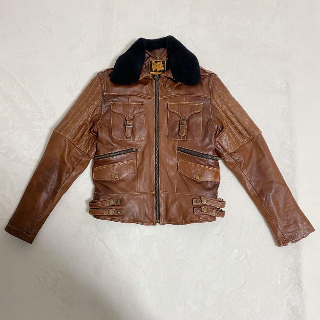 DEGNER デグナー レザージャケット ライダース 本革ヴィンテージ　襟ボア