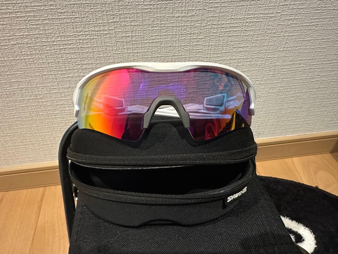 SWANS スポーツサングラス ホワイトフレーム