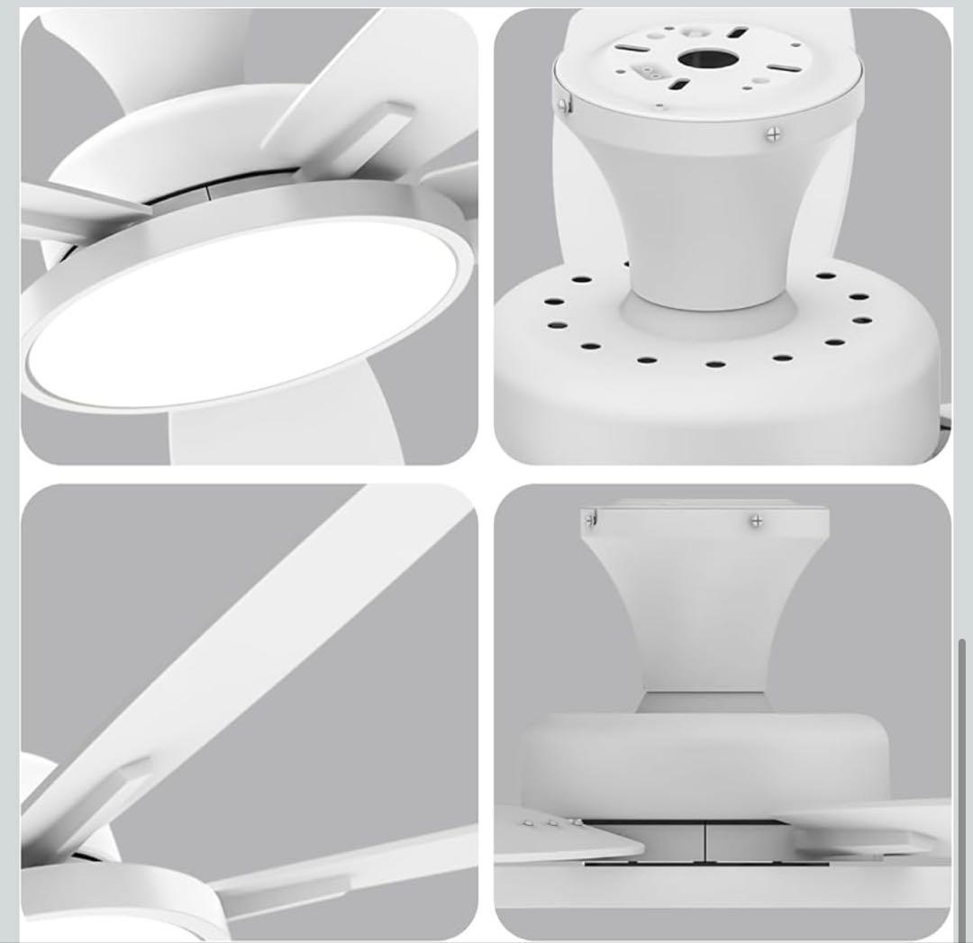 【新品】TALOYA シーリングファンライト LED天井ファンライト 白