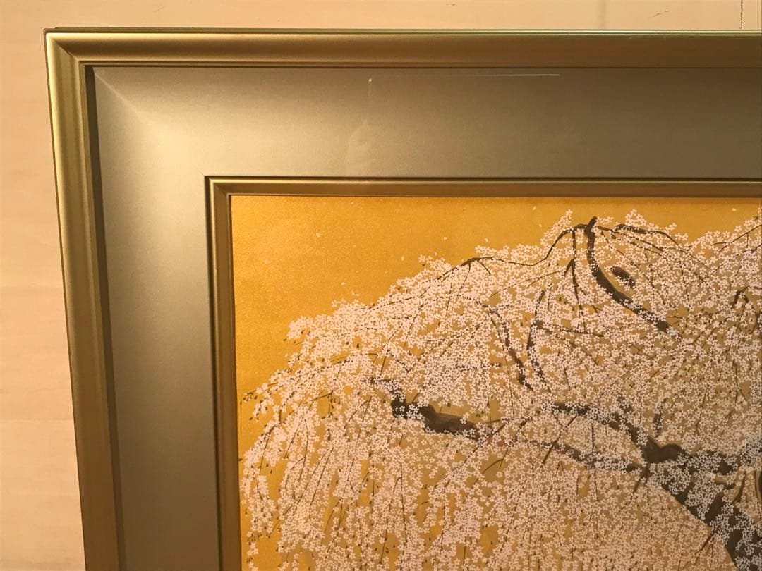 TUSAさま専用 中島千波「久遠寺の瀧櫻」木版画直筆サイン・作品証明シール有り