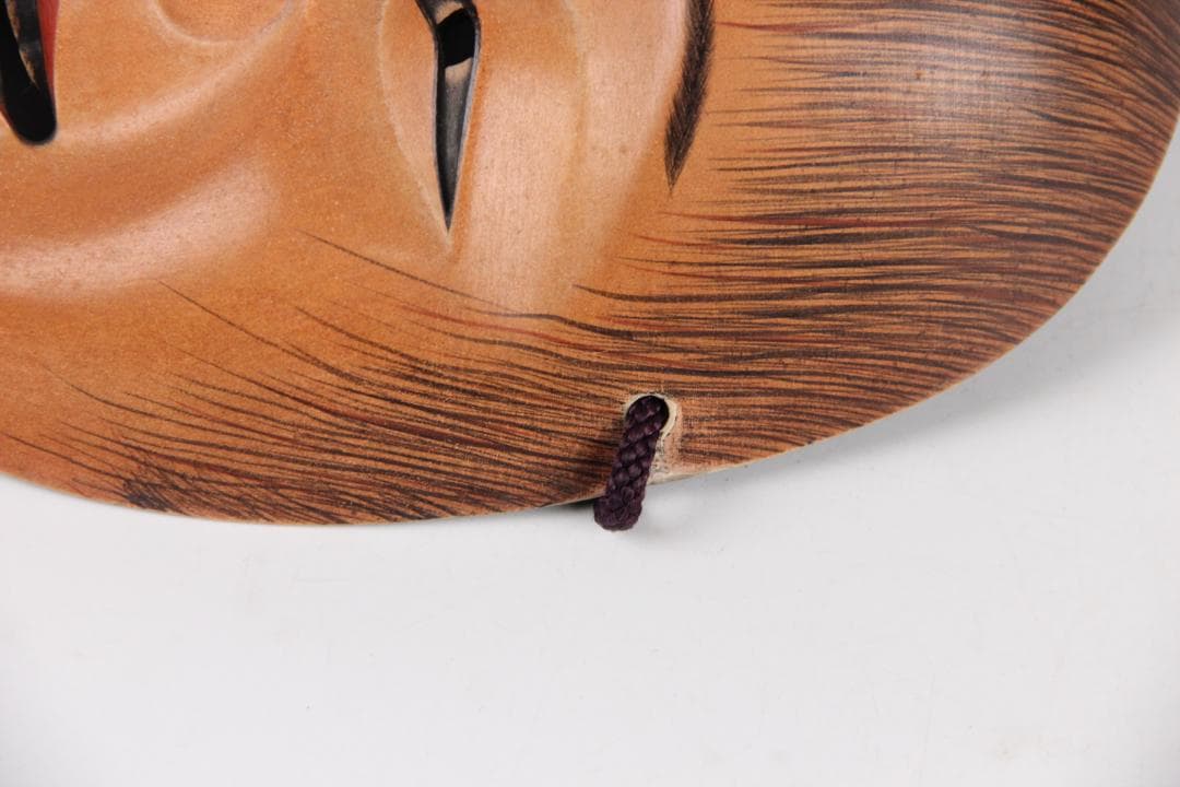 能面 猩々 能面袋付き 美品　美男　児嶋草　銘　あり EL11-10