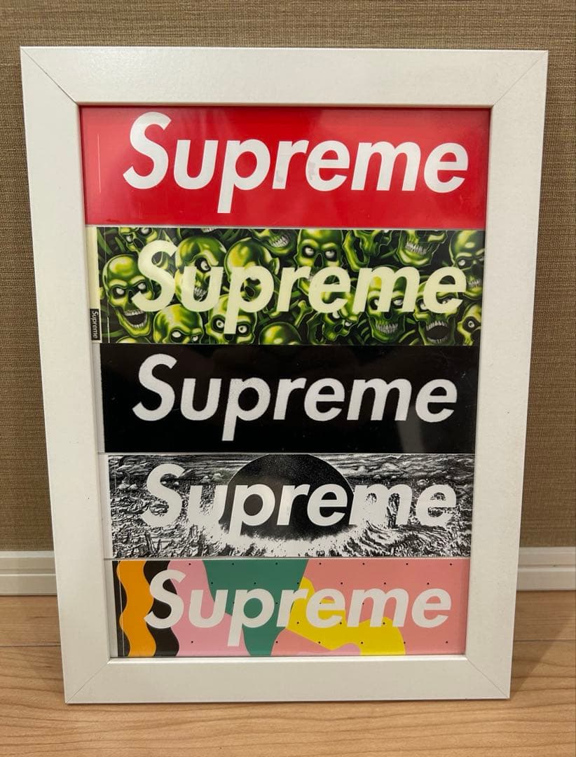 Supreme シュプリーム ボックスロゴ アートフレーム付き ステッカー