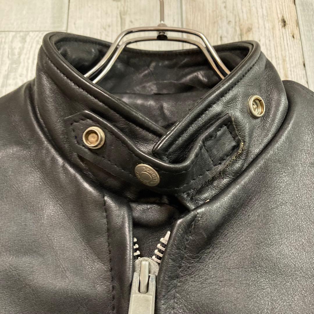 Schott ショット シングル ライダース ジャケット 36 ボアライナー付き