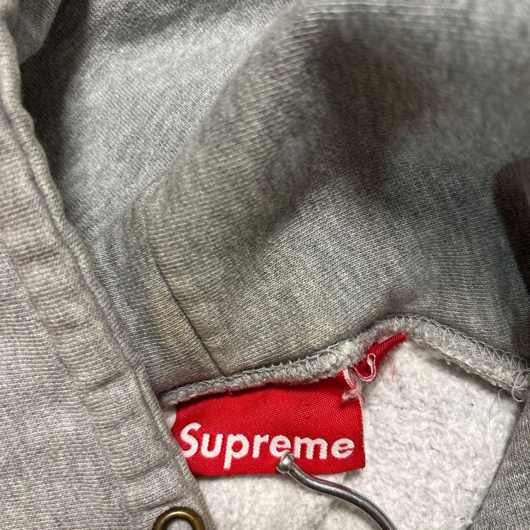 Supreme ボックスロゴ　グレー パーカー