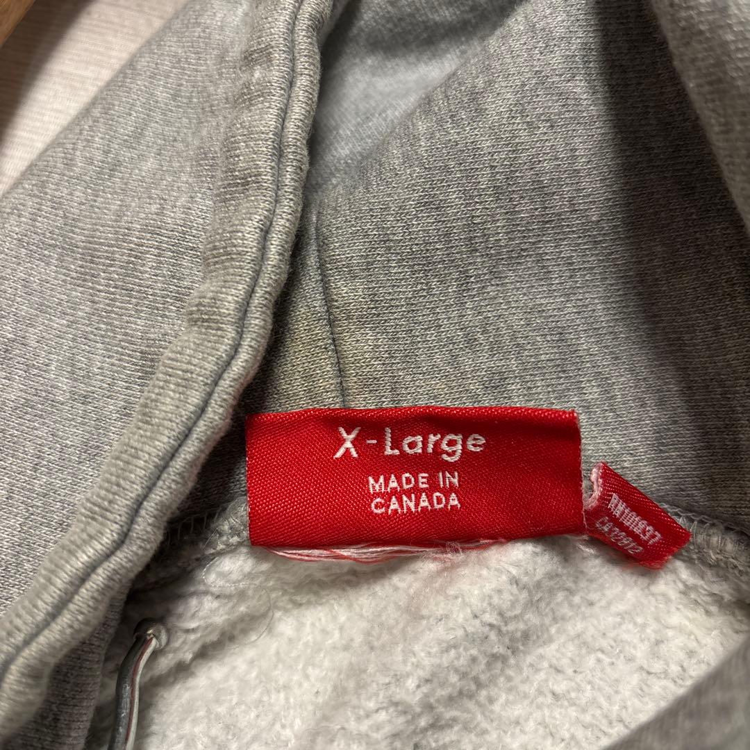 Supreme ボックスロゴ　グレー パーカー