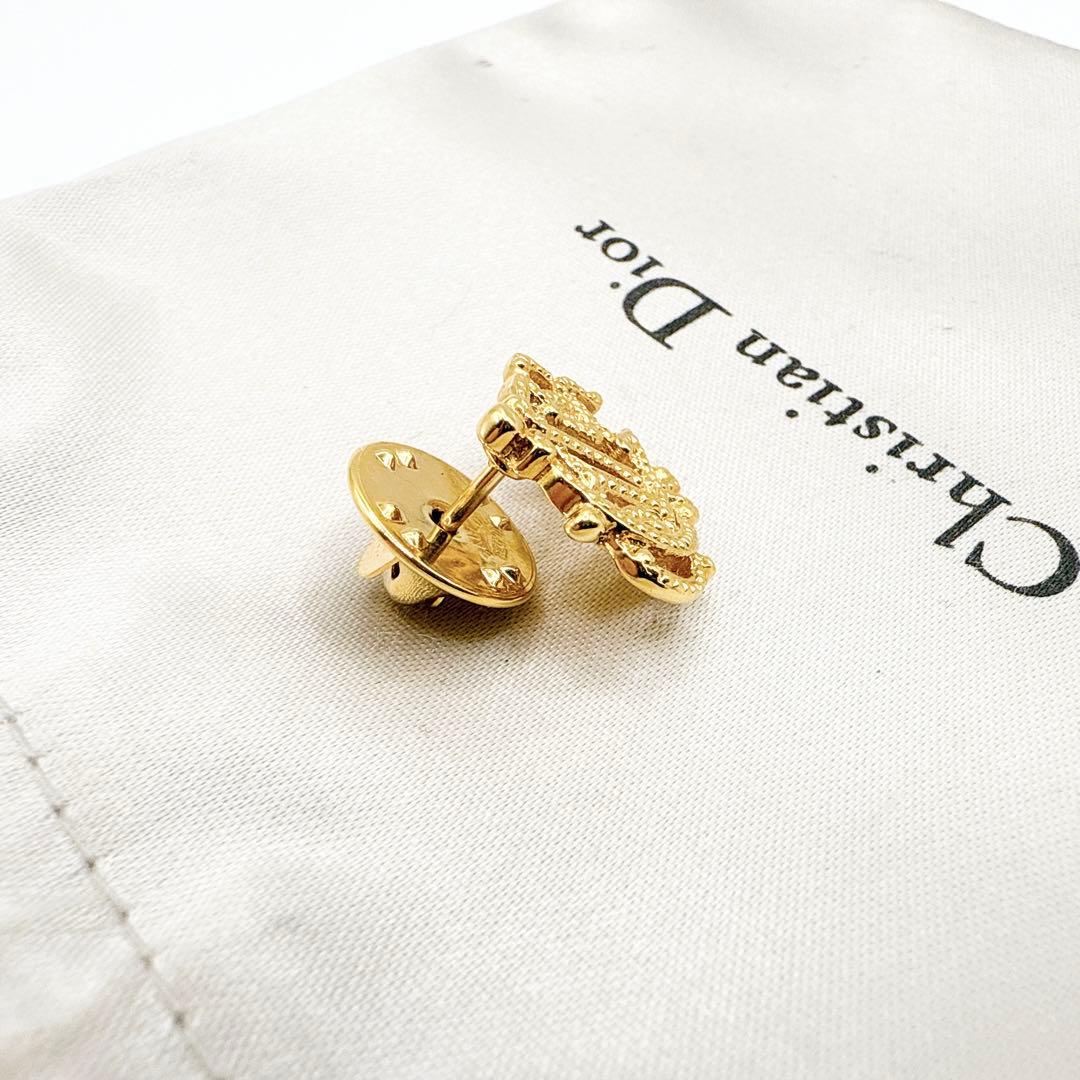 2726 極美品✨Dior　ピンブローチ　CD　ロゴ　希少　刻印