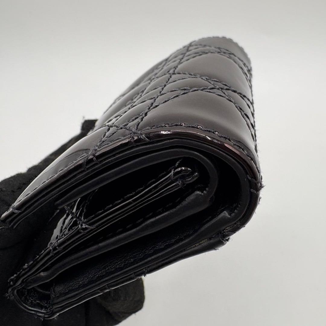 DIOR☆レディ ディオール☆エナメル☆ロータスウォレット☆カナージュ☆財布