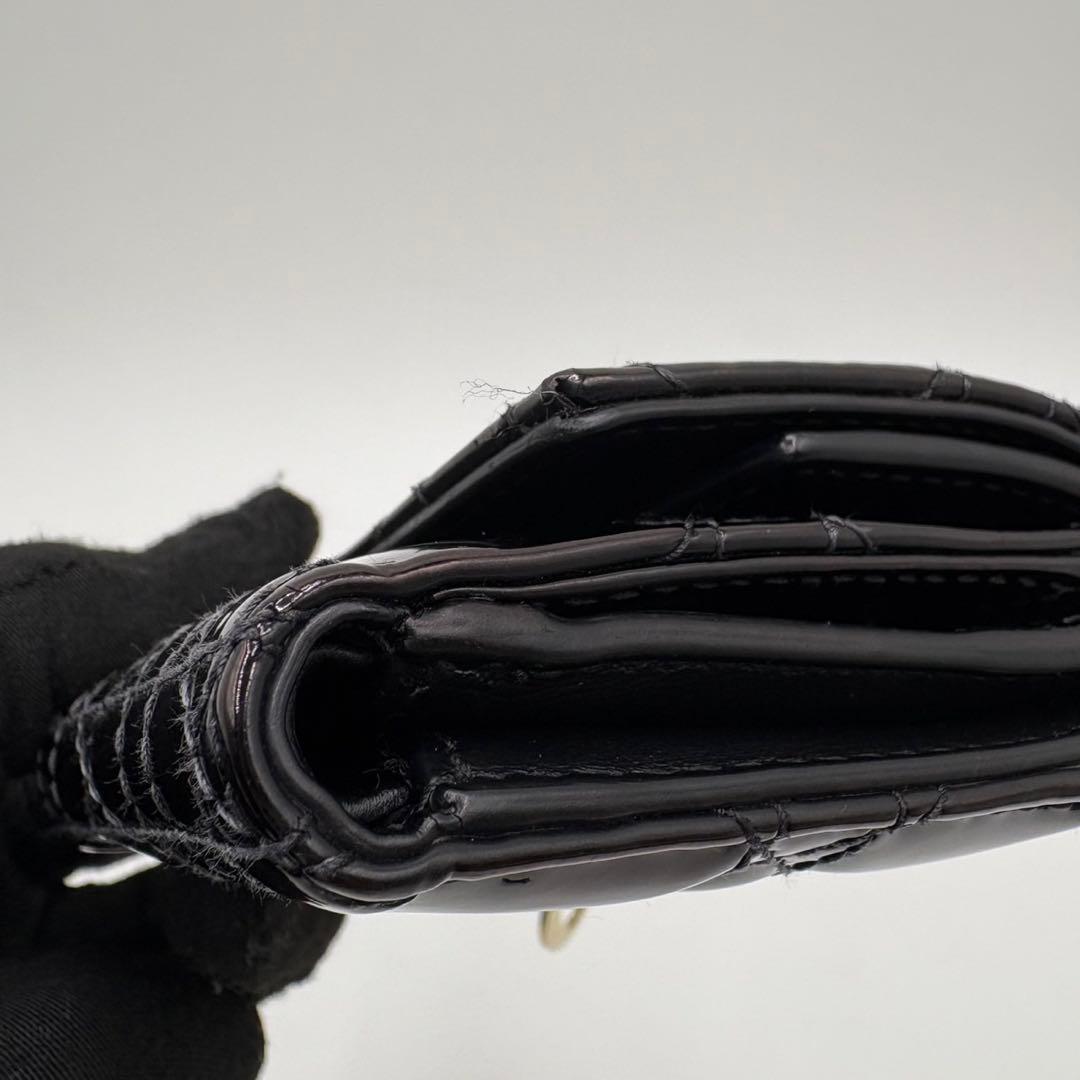 DIOR☆レディ ディオール☆エナメル☆ロータスウォレット☆カナージュ☆財布