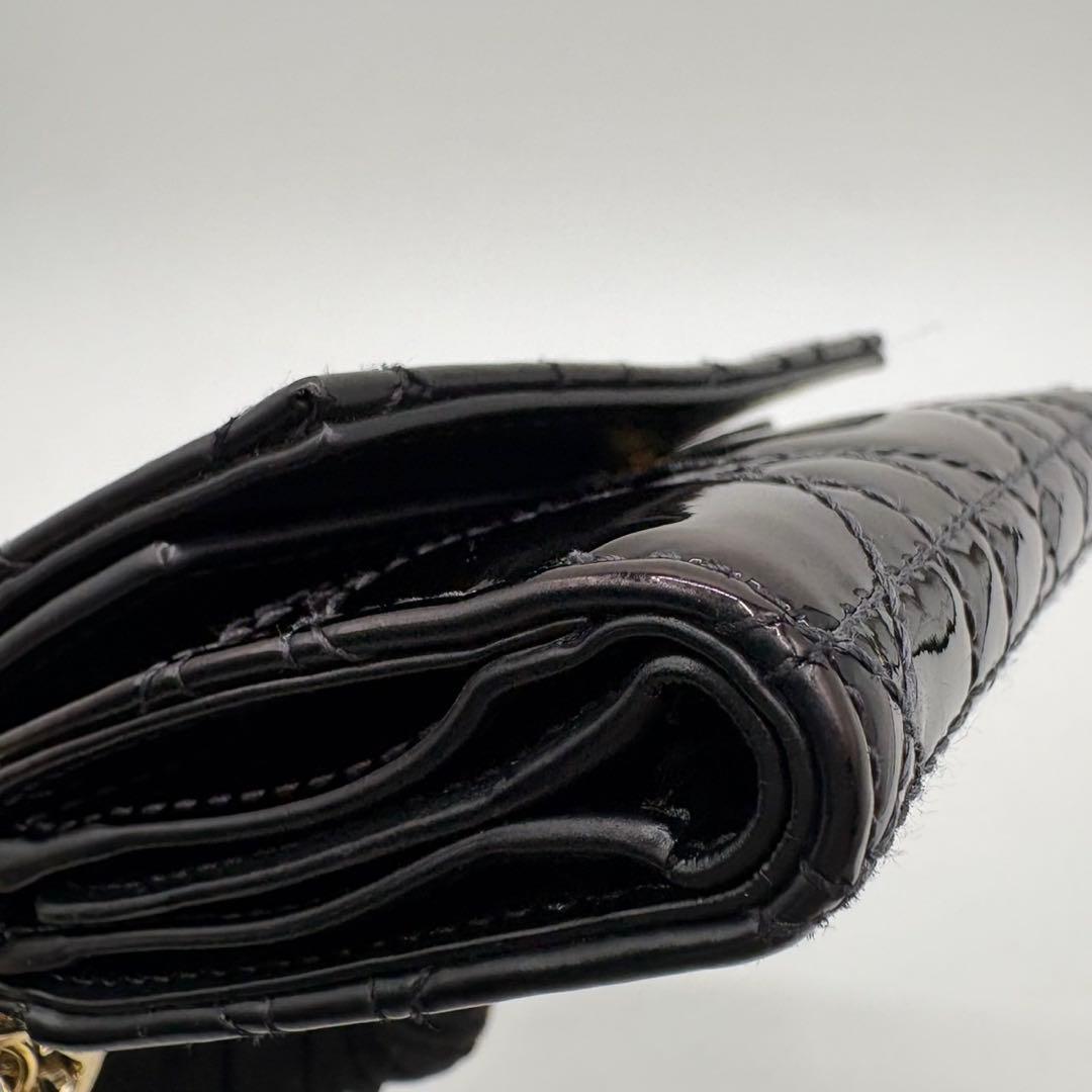 DIOR☆レディ ディオール☆エナメル☆ロータスウォレット☆カナージュ☆財布