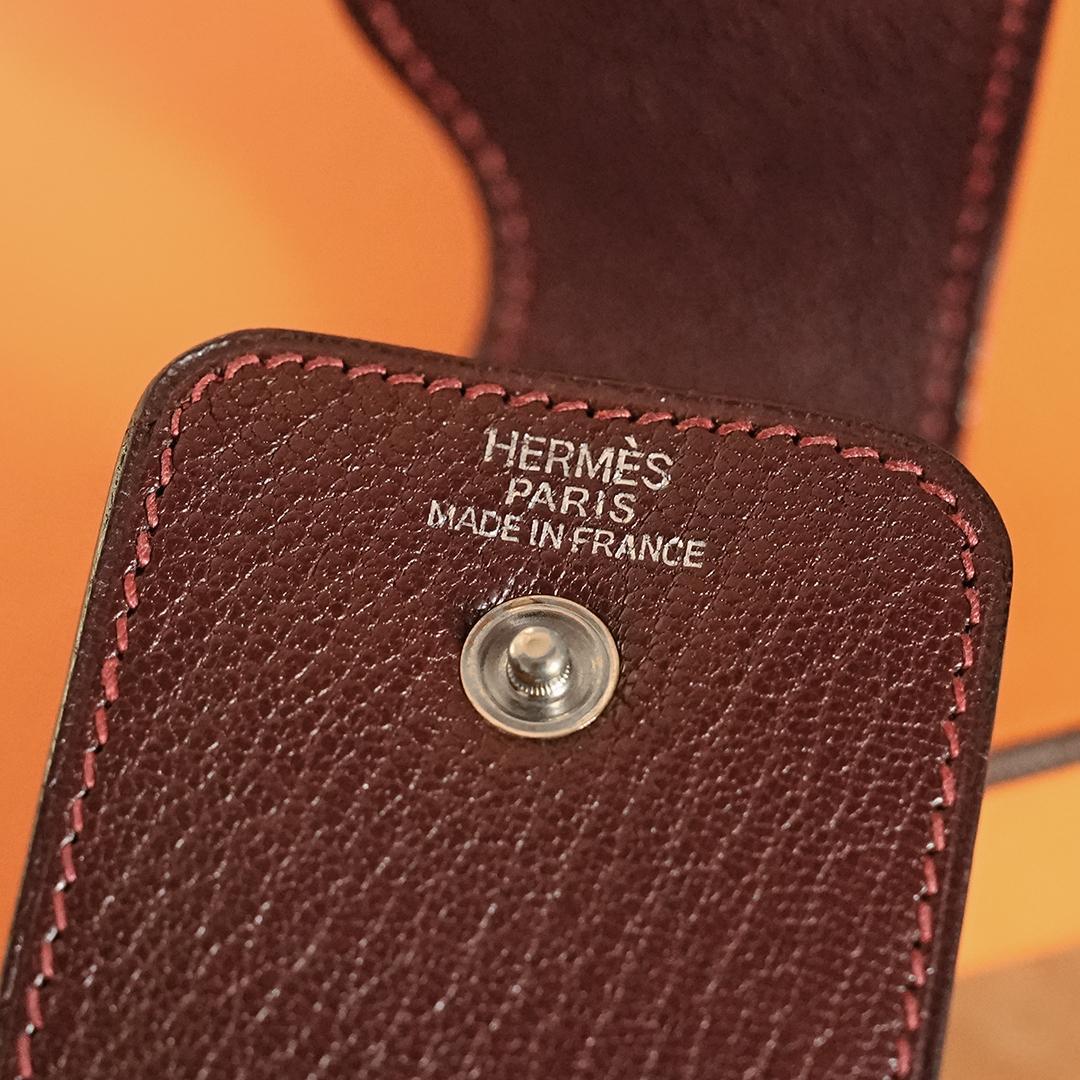 HERMES エルメス ペンケース ペンポーチ　マルチケース ブラウン　筆入