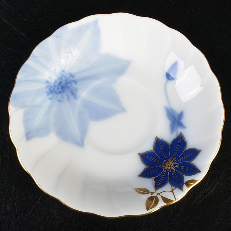 大倉陶園　染付金彩　コーヒーカップ＆ソーサー　2種2客　V　R7186