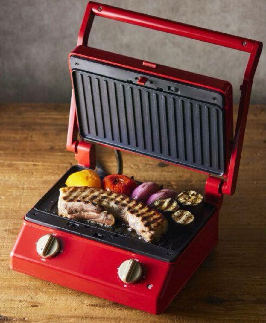 新品未使用　ブルーノ ホットサンドメーカーダブル　レッド