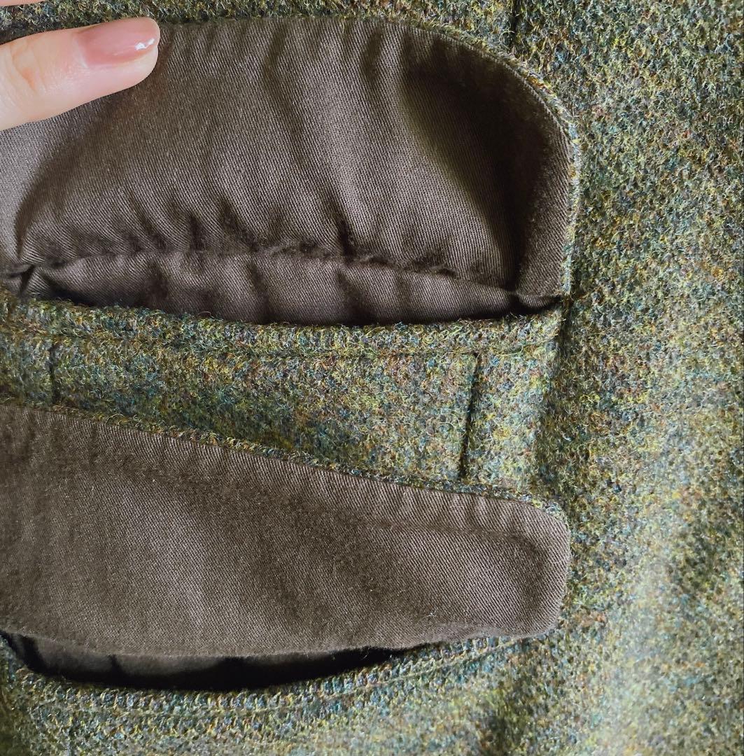 きれいめ◎CHILD WOMAN ウール　チェスターコート　オリーブカーキ系