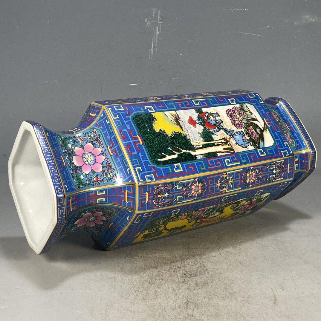 五彩花鳥紋賞瓶 景徳鎮 陶磁器 装飾品 現代工芸品美術品 置物