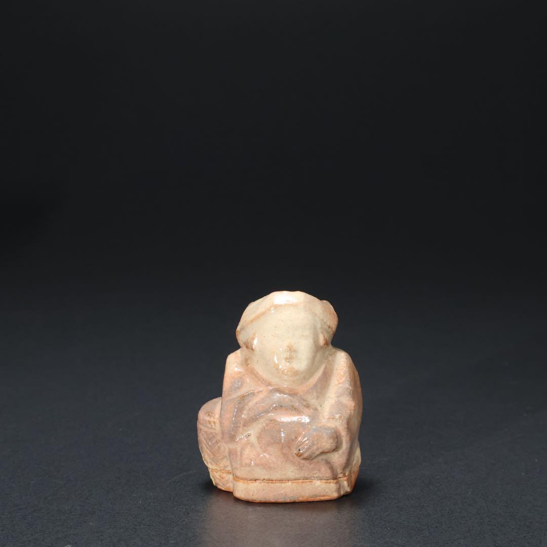 香合　茶摘み人形　七十四代朝日豊斎　共箱　早乙女　炉用　R1421お3