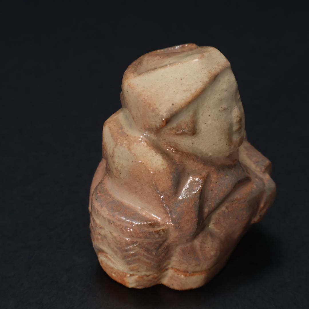 香合　茶摘み人形　七十四代朝日豊斎　共箱　早乙女　炉用　R1421お3