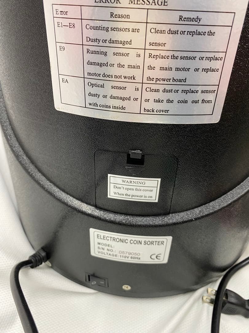 カウンター小銭　自動　高速　500枚　電子式硬貨選別機　ジャンク品と纏めて