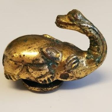 中国　鍍金　置物　青銅　骨董