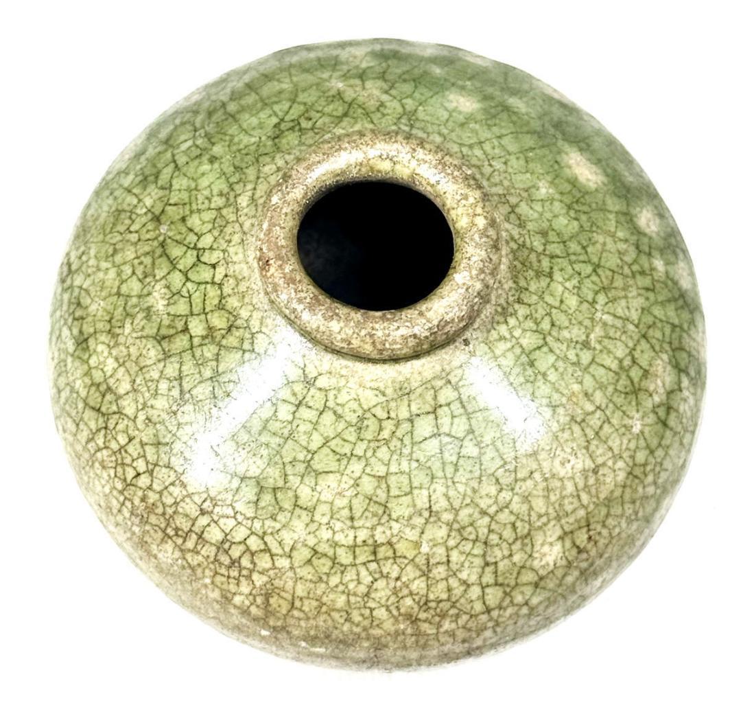 宋時代 緑釉壷 緑釉壷 伝世品焼物 ウブ品 茶道具 中国古玩 美術WWTT076