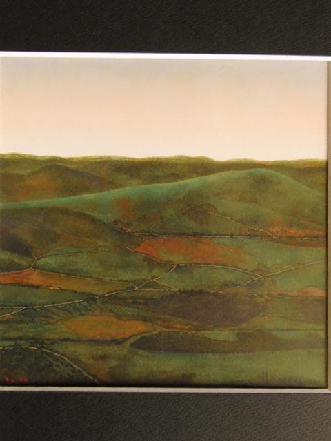 久野和洋、地の風景・黄昏れる刻、希少な画集より、新品高級額・額装付