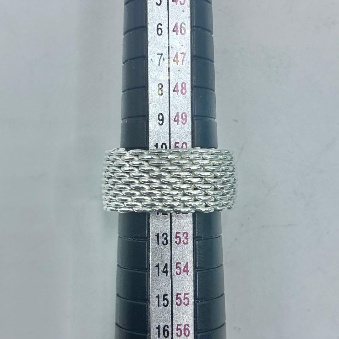 【美品】ティファニー　11号　サマセット　メッシュ　リング　シルバー　指輪