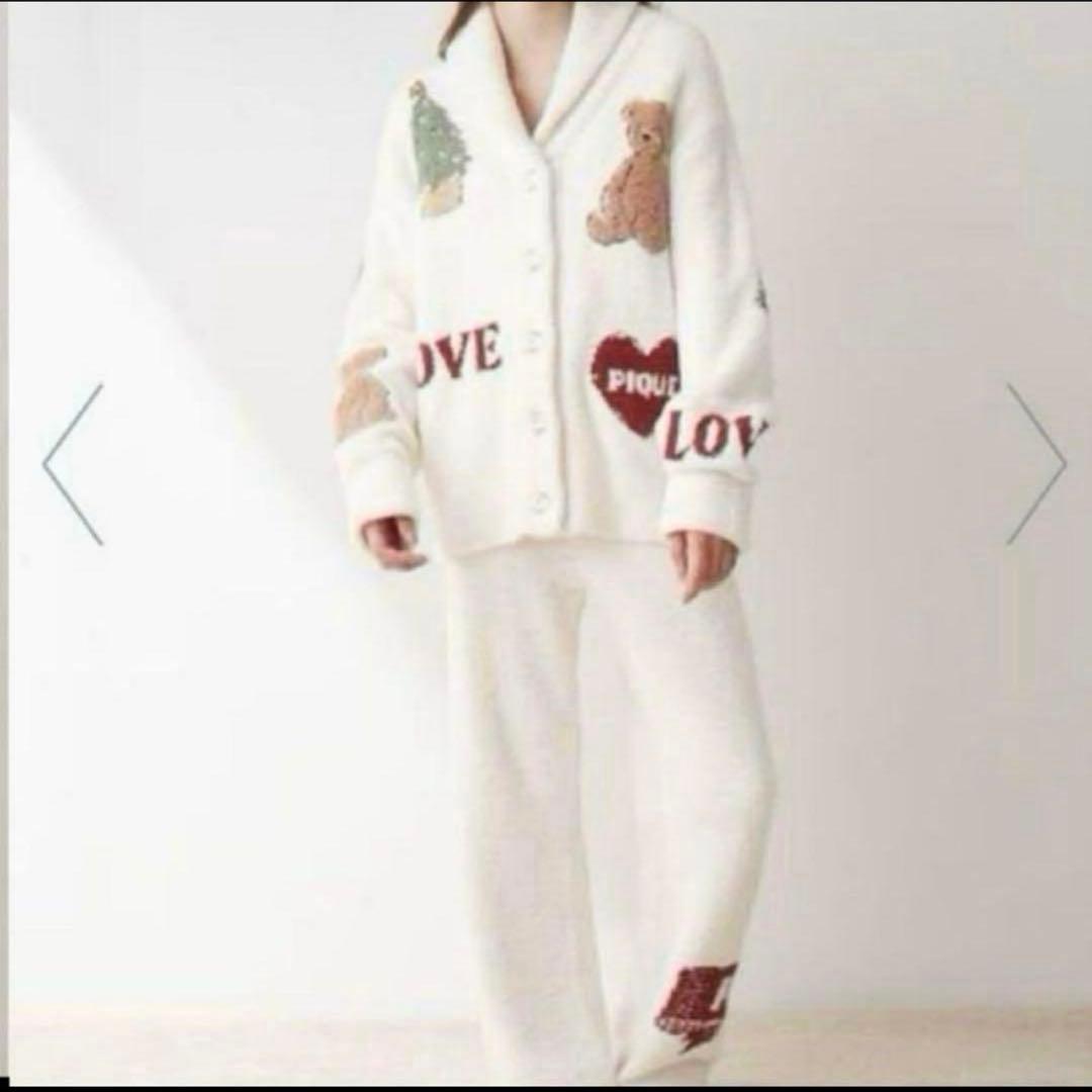 【美品】ジェラートピケ ホリデーベア カーディガン