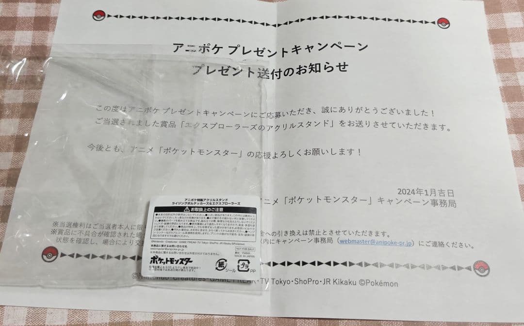【レア】アニメポケットモンスター当選品 エクスプローラーズアクリルスタンド