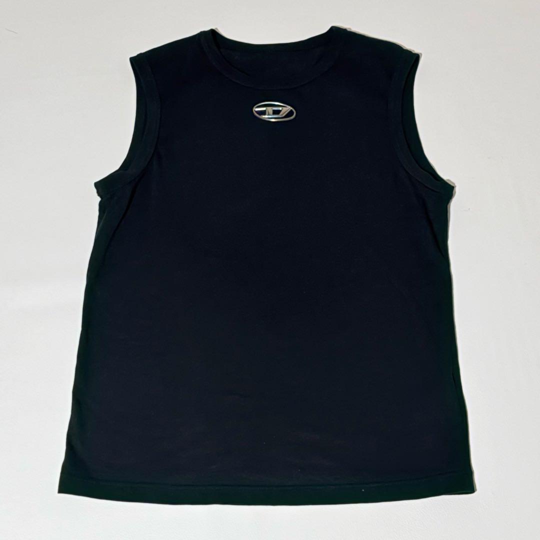 ゆ様用 ディーゼル タンクトップ オーバルD メンズ 現行 ストレッチ 黒
