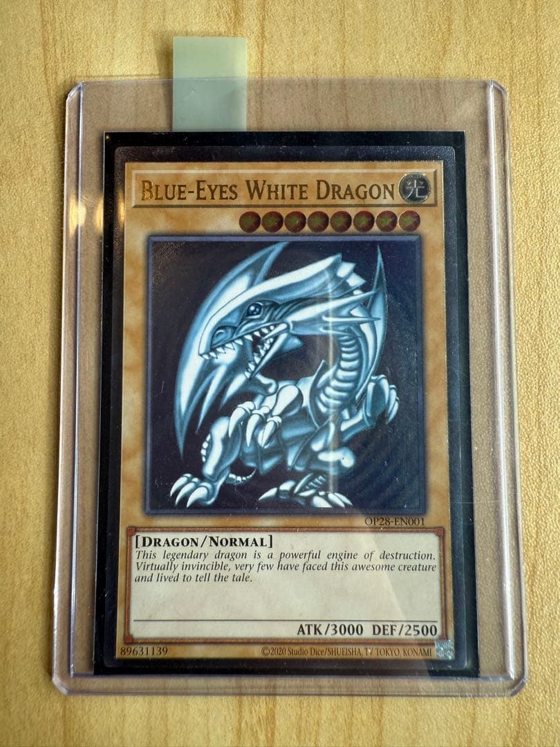 青眼の白龍　ブルーアイズホワイトドラゴン　遊戯王　OTS28 北米版　レリブル