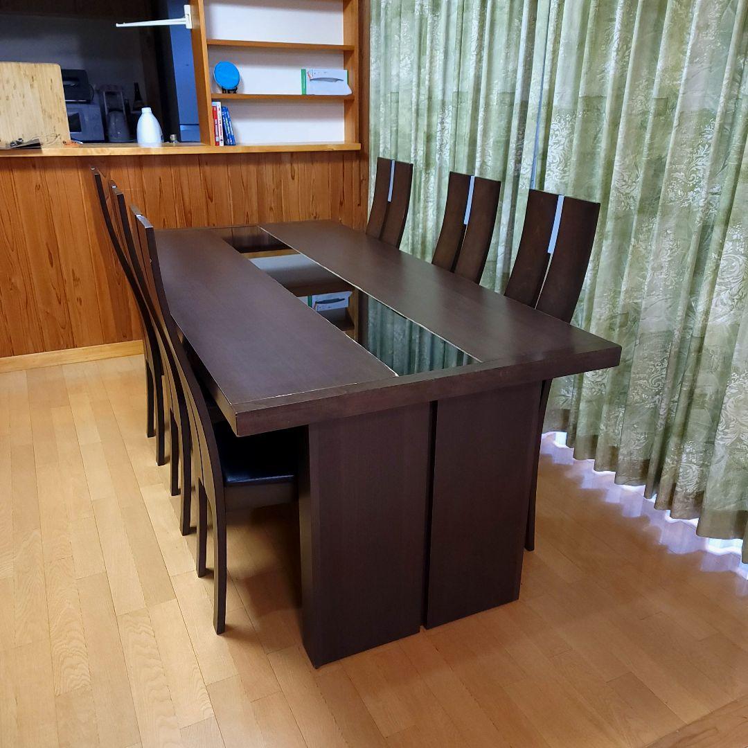 定価:300,000円 椅子6脚セット 180cmテーブル 大川家具
