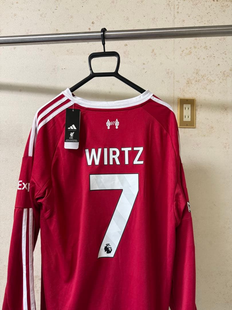 25/26リヴァプール　ホーム　長袖ユニフォーム（XL）