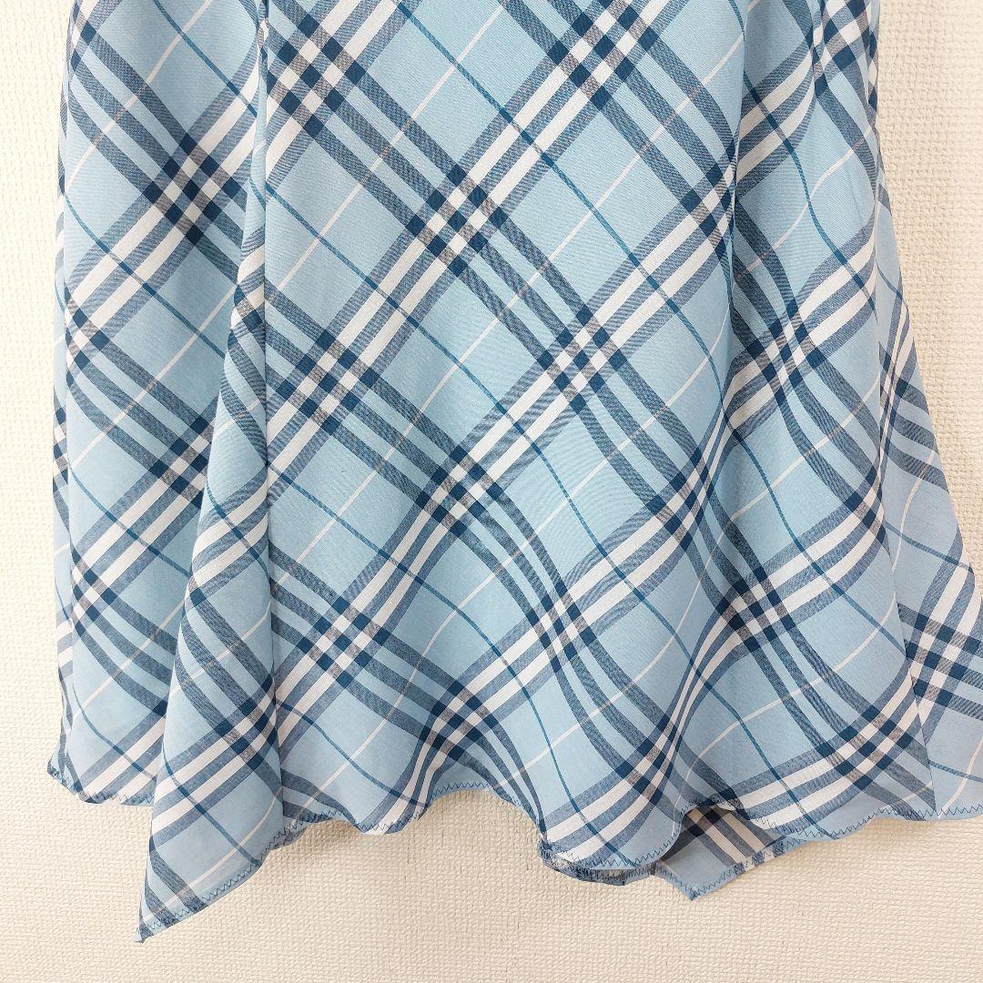 【希少品】　BURBERRY　ブルーレーベル　チェックスカート　アシンメトリー