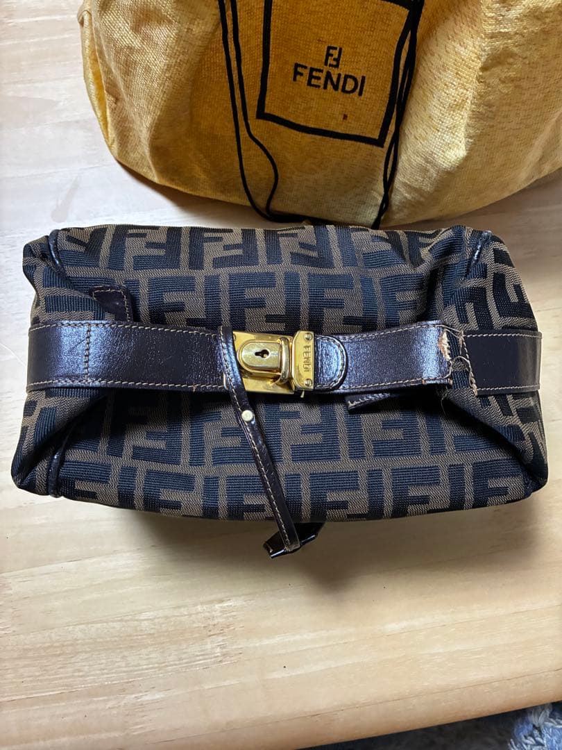 FENDI フェンディ ズッカ 柄バニティバッグ ブラウン 茶